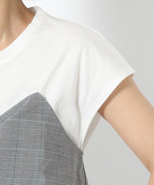 laboratory work(ラボラトリーワーク)の「ビスチェドッキングTシャツ(Tシャツ/カットソー・レディース・ホワイト/ブラック・MEDIUM)」の9枚目の写真