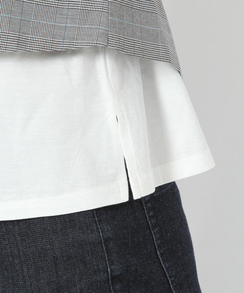 laboratory work(ラボラトリーワーク)の「ビスチェドッキングTシャツ(Tシャツ/カットソー・レディース・ホワイト/ブラック・MEDIUM)」の7枚目の写真