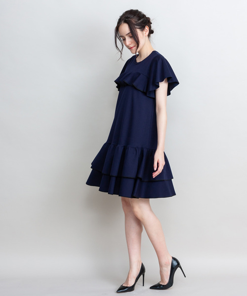 Lanvin En Bleu ランバンオンブルー の ダブルティアードワンピース ワンピース Wear