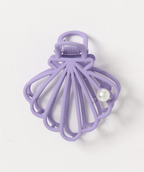 BASE（ベース）の「貝殻型パールヘアバレッタ（バレッタ/ヘアクリップ・レディース・ブラック系その他/シルバー/シルバー系その他/ゴールド/シャンパン/ゴールド系その他/ブラック/パープル/ベージュ・FREE）」の5枚目の写真
