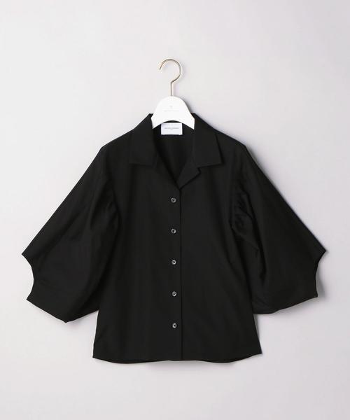 【極美品】UNITED ARROWS 袖ギャザードルマンブラウス NANO universe ブラウス シャツ 前後2WAYサテンドルマンギャザー
