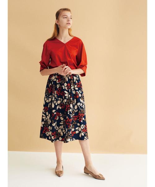 YECCA VECCA（イェッカヴェッカ）の「Ｐ．バックリボンブラウス（シャツ/ブラウス・レディース・ホワイト/ネイビー/オレンジ/キャメル・FREE）」の15枚目の写真