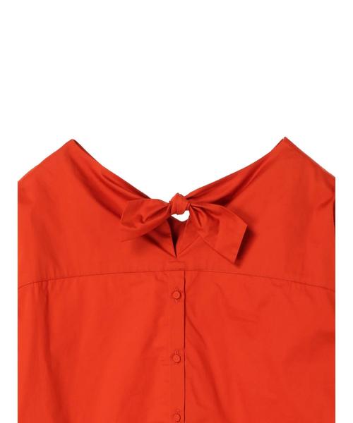 YECCA VECCA（イェッカヴェッカ）の「Ｐ．バックリボンブラウス（シャツ/ブラウス・レディース・ホワイト/ネイビー/オレンジ/キャメル・FREE）」の10枚目の写真