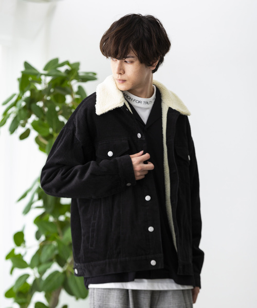 WEGO（ウィゴー）の「WEGO/ボアコーデュロイビッグシルエットGジャン（ブルゾン・メンズ・ブラック/ブラウン・MEDIUM/LARGE）」の13枚目の写真