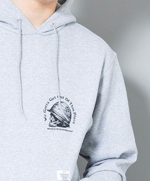 BEDWIN ベドウィン グラフィック プリント スウェットパーカー L/S PULLOVER HOODED SWEAT DAVID 19AW ブラック 4 トップス フーディー L/S PULLOVER HOODED SWEAT 'DAVID' スウェットパーカー