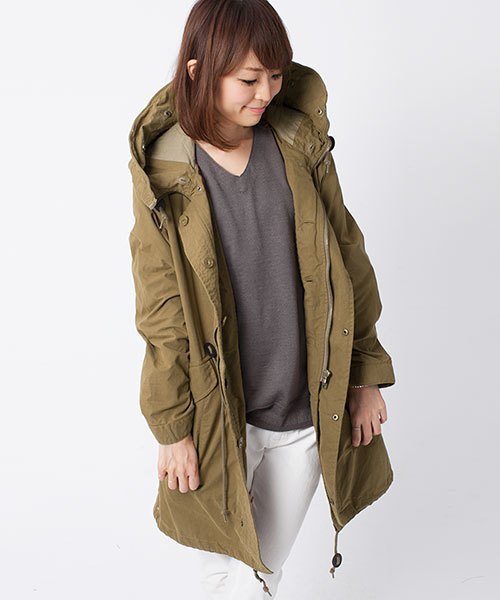 NANO universe（ナノユニバース）の「●ライナー着脱3wayモッズコート（モッズコート・レディース・オリーブ/ダークブルー・38/36）」の18枚目の写真