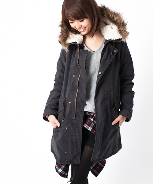 NANO universe（ナノユニバース）の「●ライナー着脱3wayモッズコート（モッズコート・レディース・オリーブ/ダークブルー・38/36）」の20枚目の写真