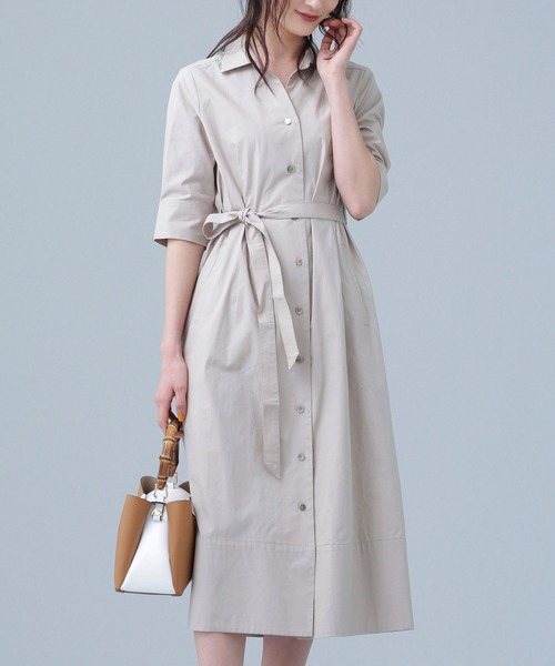 Nano Universe ナノユニバース の タイプライターフレアシャツワンピース ワンピース Wear