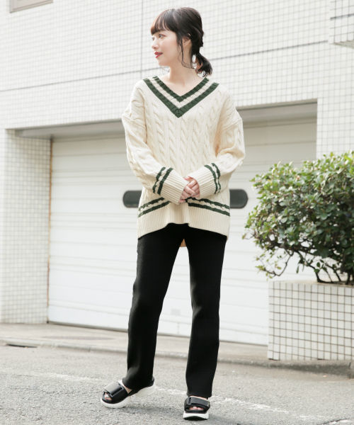 LOWRYS FARM（ローリーズファーム）の「ヘビーワッフルパンツ 824437（その他パンツ・レディース・チャコールグレー/ブラック・FREE）」の12枚目の写真