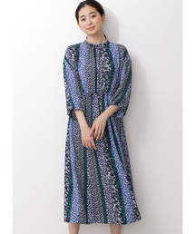 NATURAL BEAUTY BASIC | パッチワークプリントマキシワンピース(ワンピース)