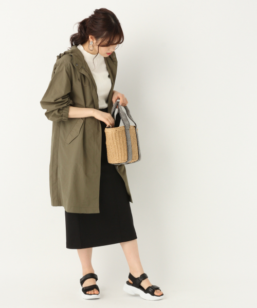 GLOBAL WORK(グローバルワーク)の「ミリタリーフードコート/830191(その他アウター・レディース・カーキ/ネイビー・MEDIUM/LARGE)」の3枚目の写真