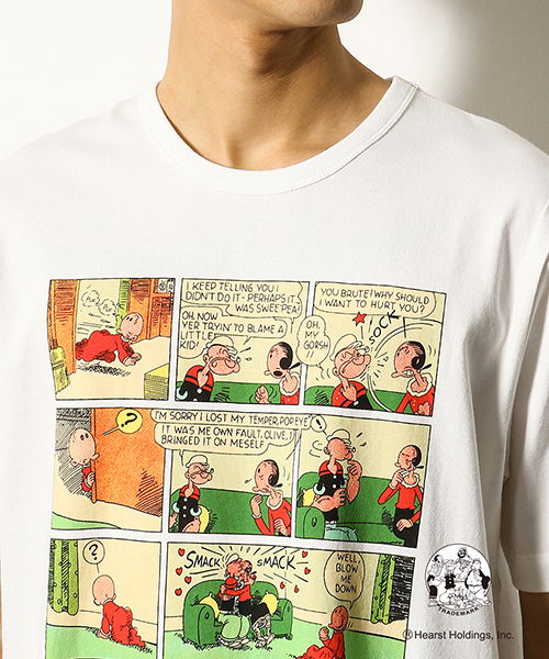 COMME CA COMMUNE(コムサコミューン)の「POPEYE(R)コラボ プリントTシャツ(Tシャツ/カットソー・メンズ・ホワイト・MEDIUM/LARGE)」の6枚目の写真