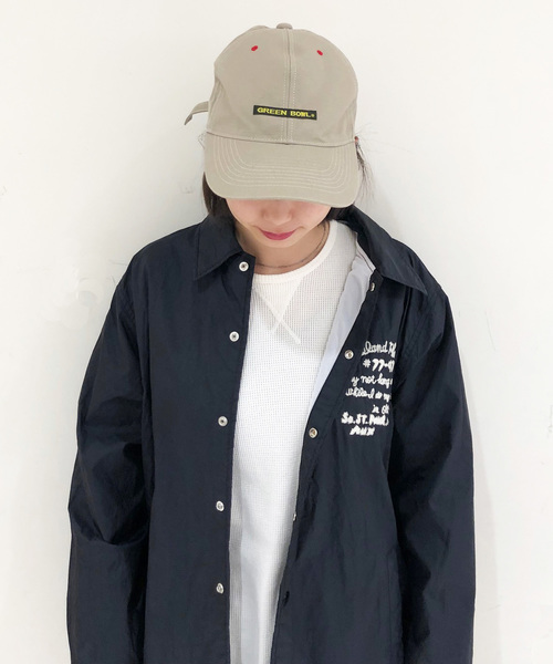 GREEN BOWL（グリーンボウル）の「GREEN BOWL Nylon Coach Jacket(A.W. Embroidery)/グリーンボウル 刺繍 ナイロン コーチ ジャケット（ブルゾン・メンズ・チャコールグレー/ブラック/ネイビー/レッド/ブルー/グリーン/ボルドー・M/L）」の3枚目の写真