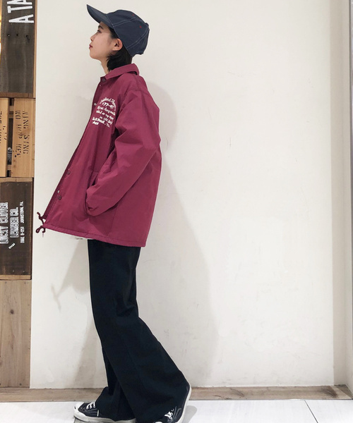 GREEN BOWL（グリーンボウル）の「GREEN BOWL Nylon Coach Jacket(A.W. Embroidery)/グリーンボウル 刺繍 ナイロン コーチ ジャケット（ブルゾン・メンズ・チャコールグレー/ブラック/ネイビー/レッド/ブルー/グリーン/ボルドー・M/L）」の12枚目の写真