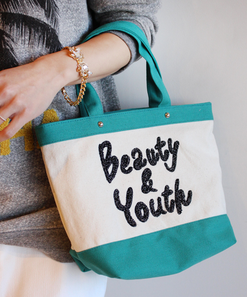 BEAUTY&YOUTH UNITED ARROWS（ビューティーアンドユースユナイテッドアローズ）の「by ※∵キャンバスロゴミニトートバッグ ◆（トートバッグ・レディース・ブラック/ケリー/ネイビー/イエロー/レッド・FREE）」の3枚目の写真