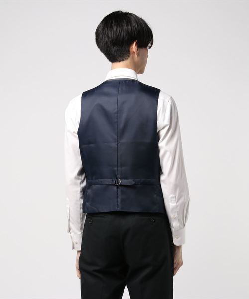 THE SUIT COMPANY(ザ・スーツカンパニー)の「<FORMAL>ヘリンボーン×ハウンドトゥース リバーシブルジレ(ベスト・メンズ・ネイビー・S/M/LL/L/SS)」の7枚目の写真