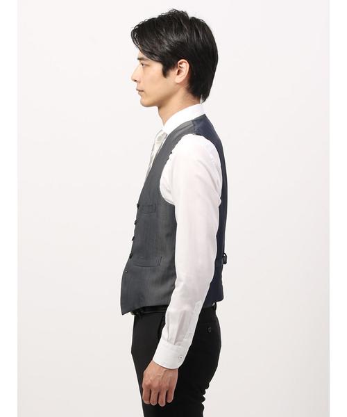THE SUIT COMPANY(ザ・スーツカンパニー)の「<FORMAL>ヘリンボーン×ハウンドトゥース リバーシブルジレ(ベスト・メンズ・ネイビー・S/M/LL/L/SS)」の10枚目の写真