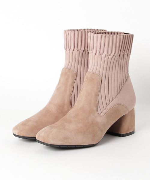 cava cava（サヴァサヴァ）の「〈cava cava（サヴァサヴァ）〉ニットソックスブーツ（ブーツ・レディース・ブラック/ベージュ/クリアブラック・23.5cm/24.5cm/23.0cm/24.0cm/22.5cm）」の3枚目の写真