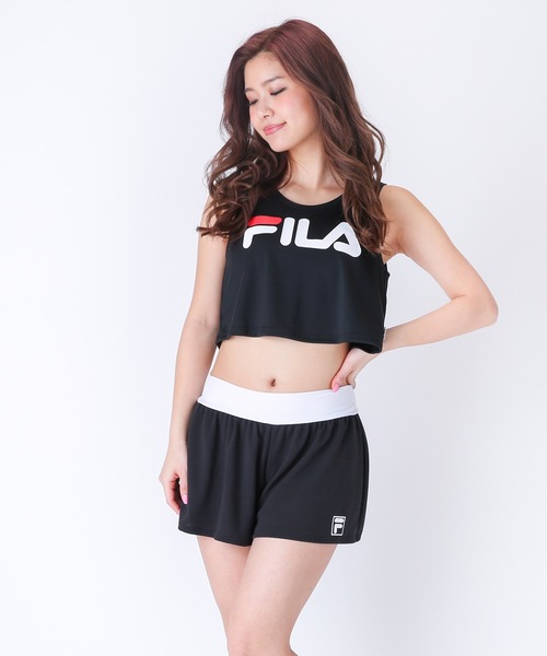 FILA（フィラ）の「【FILA/フィラ】レディース ビキニ水着4点セット / フィットネス ジム（水着・レディース・ブラック/レッド・LARGE/X-LARGE）」の2枚目の写真