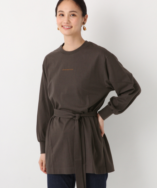 GLOBAL WORK(グローバルワーク)の「プリントチュニックロンT/長袖/854922(Tシャツ/カットソー・レディース・ホワイト/ブラック/ブラウン/ブラウン系その他7・FREE)」の3枚目の写真
