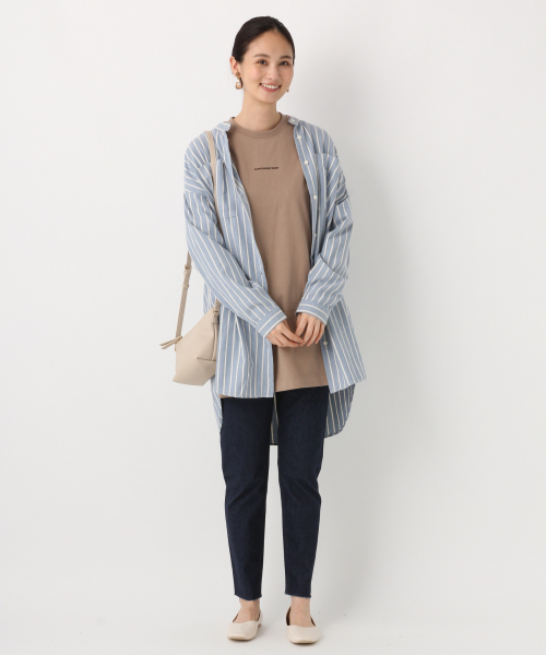GLOBAL WORK(グローバルワーク)の「プリントチュニックロンT/長袖/854922(Tシャツ/カットソー・レディース・ホワイト/ブラック/ブラウン/ブラウン系その他7・FREE)」の8枚目の写真