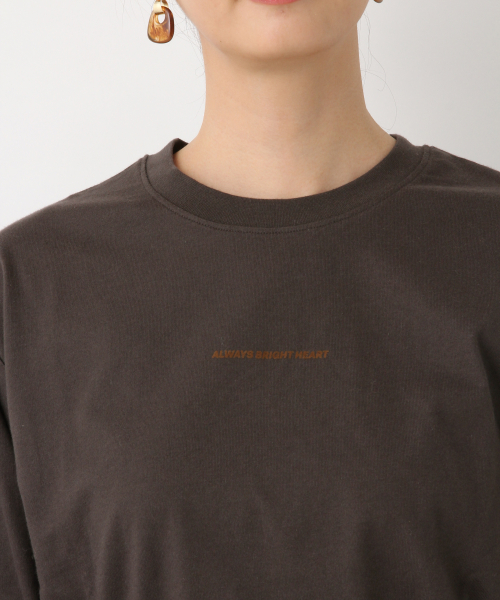 GLOBAL WORK(グローバルワーク)の「プリントチュニックロンT/長袖/854922(Tシャツ/カットソー・レディース・ホワイト/ブラック/ブラウン/ブラウン系その他7・FREE)」の13枚目の写真