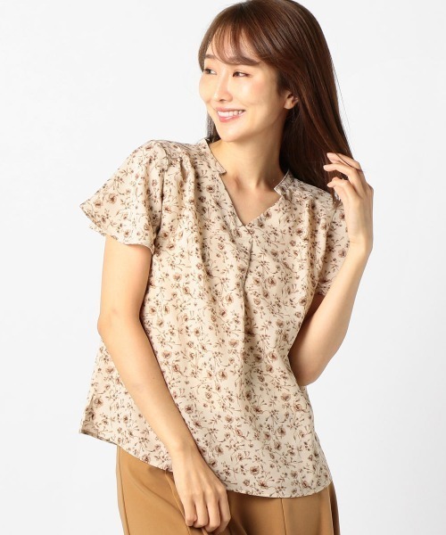 セール 花柄ラッフル袖ブラウス シャツ ブラウス Mew S Refined Clothes ミューズリファインドクローズ のファッション通販 Zozotown