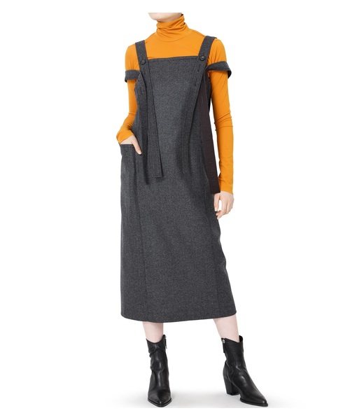 LE CIEL BLEU（ルシェルブルー）の「Belted Herringbone Dress