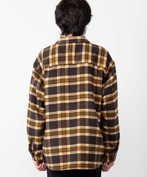 WEGO（ウィゴー）の「WEGO/ビッグシルエットチェックCPOシャツジャケット（シャツ/ブラウス・メンズ・ワイン/ブラウン/ネイビー・LARGE/MEDIUM）」の16枚目の写真