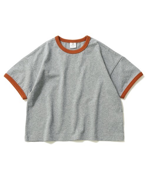 devirock（デビロック）の「BIGシルエットリンガーTシャツ（Tシャツ/カットソー・キッズ・ホワイト/ブラック/ベージュ/モカ/杢グレー・110cm/100cm/120cm/130cm/140cm/150cm/160cm）」の15枚目の写真