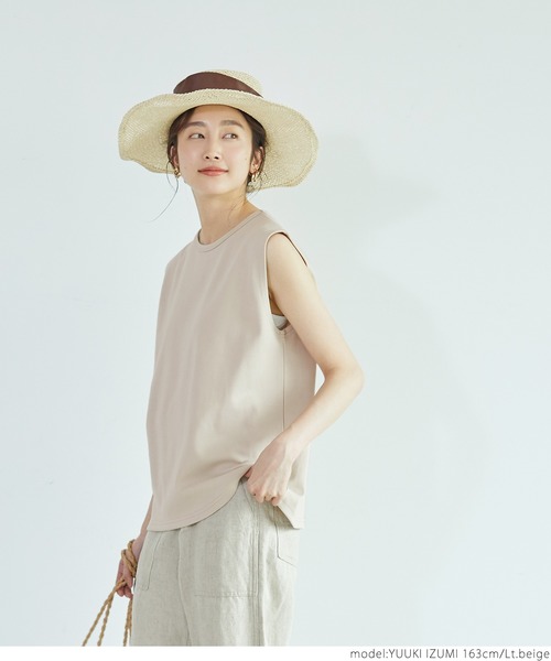 coca（coca）（コカ）の「クルーネックノースリーブトップス（タンクトップ・レディース・ピンク/ライトベージュ/ブラック/ネイビー・ONE SIZE）」の20枚目の写真