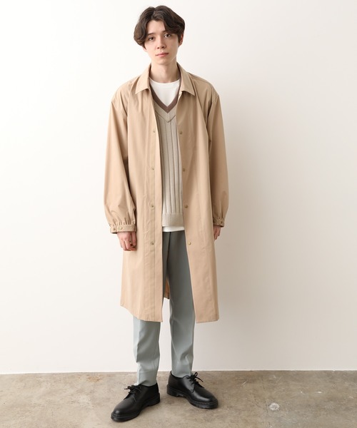 JUNRED(ジュンレッド)の「4WAYストレッチオーバーコート(ステンカラーコート・メンズ・ブラック/ベージュ・FREE/M/L)」の19枚目の写真