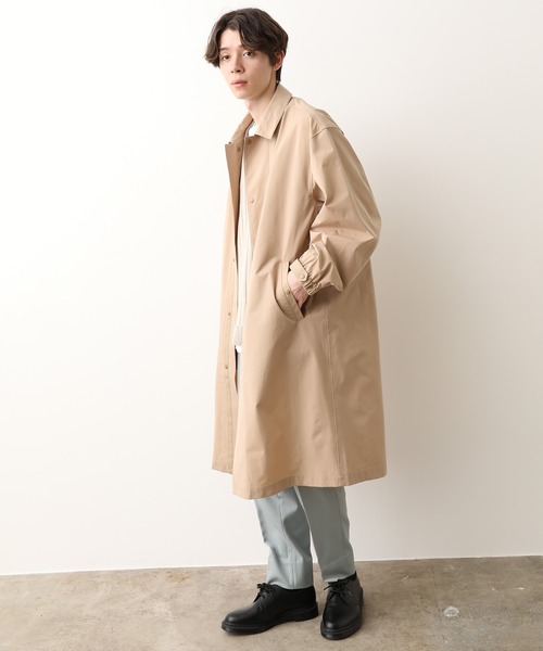 JUNRED(ジュンレッド)の「4WAYストレッチオーバーコート(ステンカラーコート・メンズ・ブラック/ベージュ・FREE/M/L)」の15枚目の写真