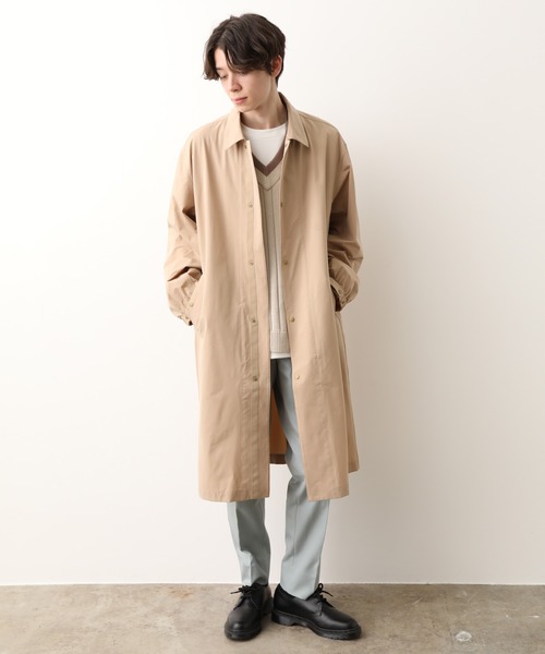 JUNRED(ジュンレッド)の「4WAYストレッチオーバーコート(ステンカラーコート・メンズ・ブラック/ベージュ・FREE/M/L)」の18枚目の写真