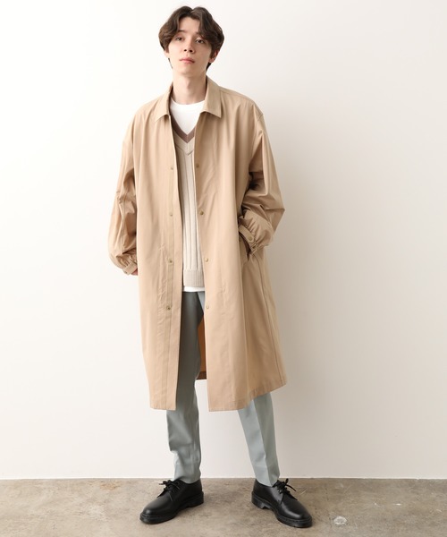 JUNRED(ジュンレッド)の「4WAYストレッチオーバーコート(ステンカラーコート・メンズ・ブラック/ベージュ・FREE/M/L)」の21枚目の写真