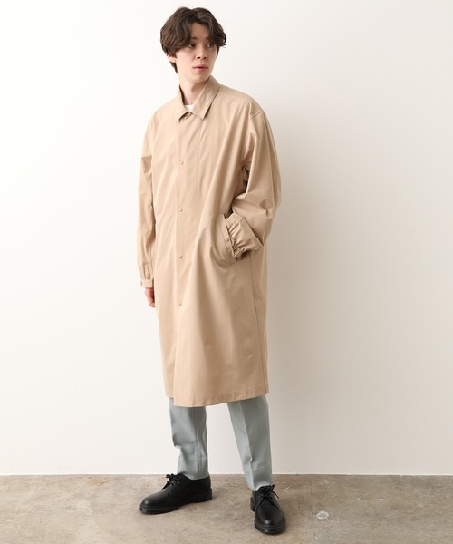 JUNRED(ジュンレッド)の「4WAYストレッチオーバーコート(ステンカラーコート・メンズ・ブラック/ベージュ・FREE/M/L)」の14枚目の写真