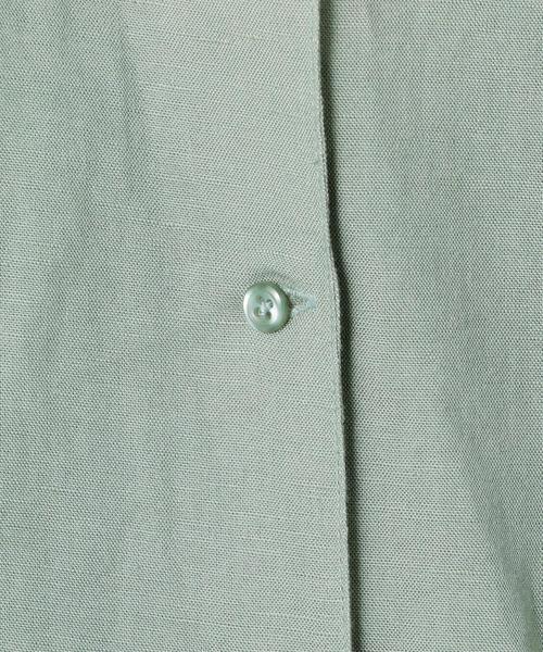 coen（コーエン）の「リネンレーヨンウエストタックVネックブラウス（シャツ/ブラウス・レディース・オフホワイト/カーキ・MEDIUM/LARGE）」の9枚目の写真