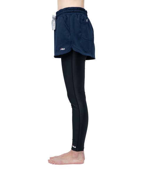 FILA(フィラ)の「【FILA/フィラ】フィットネス 水陸両用 ボトム レギンス 2点セット 大きめサイズ アウトドア マリンスポーツ(レギンス/スパッツ・レディース・ブラック/ネイビー/グレー・XX-LARGE/XXX-LARGE/XXXX-LARGE)」の5枚目の写真
