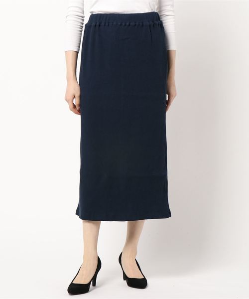 AMERICAN HOLIC（アメリカンホリック）の「リブタイトロングスカート　＊〇（スカート・レディース・ネイビー/グレイッシュベージュ/ブラック・M/L）」の8枚目の写真