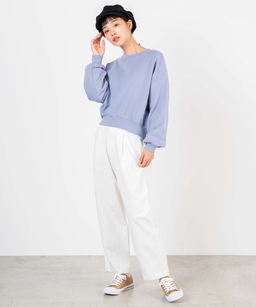 WEGO（ウィゴー）の「WEGO/チノワイドテーパードパンツ（チノパンツ・レディース・ホワイト/ベージュ・FREE）」の6枚目の写真