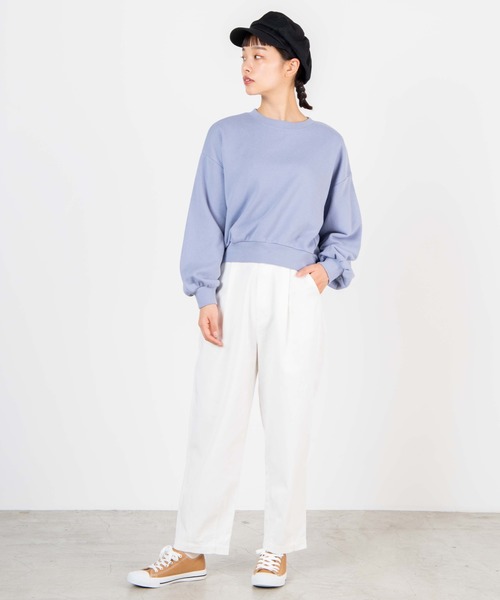 WEGO（ウィゴー）の「WEGO/チノワイドテーパードパンツ（チノパンツ・レディース・ホワイト/ベージュ・FREE）」の7枚目の写真