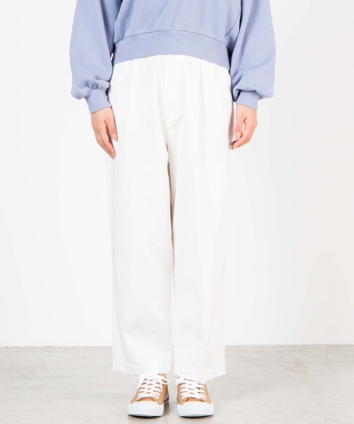 WEGO（ウィゴー）の「WEGO/チノワイドテーパードパンツ（チノパンツ・レディース・ホワイト/ベージュ・FREE）」の16枚目の写真