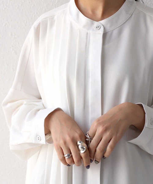 antiqua（アンティカ）の「プリーツシャツワンピ（シャツワンピース・レディース・ブラウン系その他/ブルー系その他/モカ/オフホワイト/ブラック・FREE）」の13枚目の写真