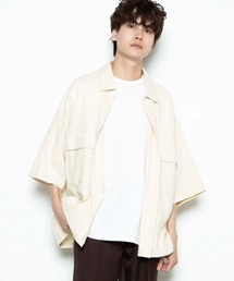 WEGO | WEGO/*2020夏*【セットアップ対応商品】リネンMIX5分袖CPOシャツ(シャツ/ブラウス)
