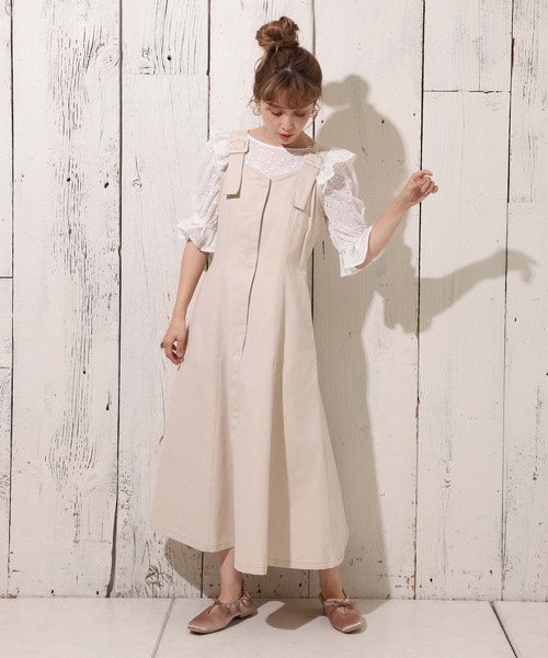 one after another NICE CLAUP（ワンアフターアナザーナイスクラップ）の「【WEB限定】うしろリボンレースブラウス（シャツ/ブラウス・レディース・オフホワイト/ブラック/ミント/パープル・FREE）」の11枚目の写真