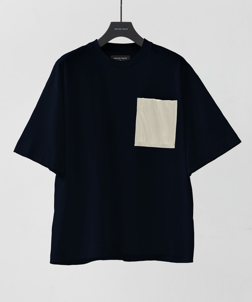 UNITED TOKYO(ユナイテッドトウキョウ)の「【EC限定】フェイクレザービックポケットT/ビッグシルエット(Tシャツ/カットソー・メンズ・ホワイト/ブラック・1/2/3)」の12枚目の写真