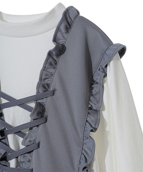 Candy Stripper（キャンディストリッパー）の「LACE JERSEY ドレス