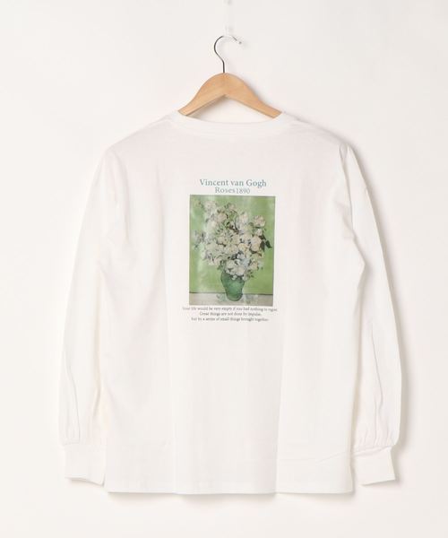 tiptop(ティップトップ)の「アートプリントBIGロンT(Tシャツ/カットソー・レディース・キナリ/スミクロ/オフホワイト/ブラック/ダークグレー/アイボリー/A/B・FREE)」の22枚目の写真
