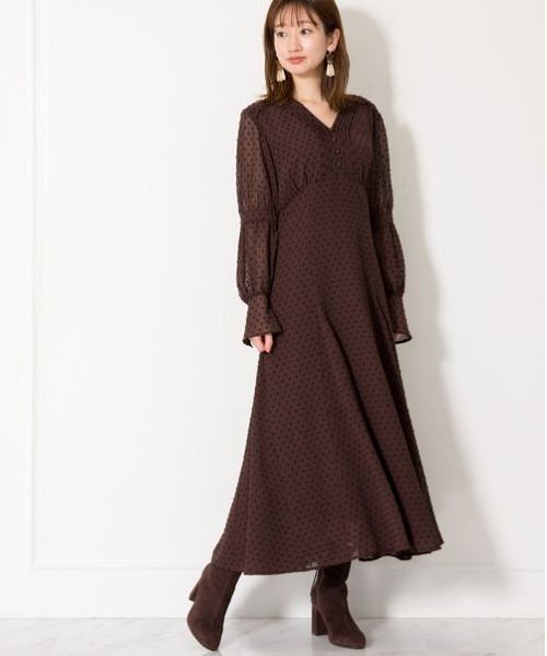 JILL STUART（ジルスチュアート）の「《Endy ROBE》ドビードット