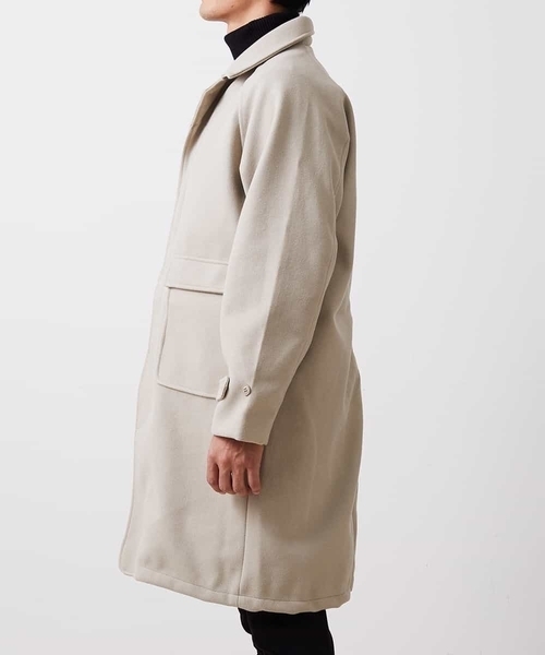 MK MICHEL KLEIN HOMME （エムケーミッシェルクランオム）の「【今季トレンド】ビックシルエットウールコート（ステンカラーコート・メンズ・ブラック/アイボリー・MEDIUM/LARGE）」の6枚目の写真